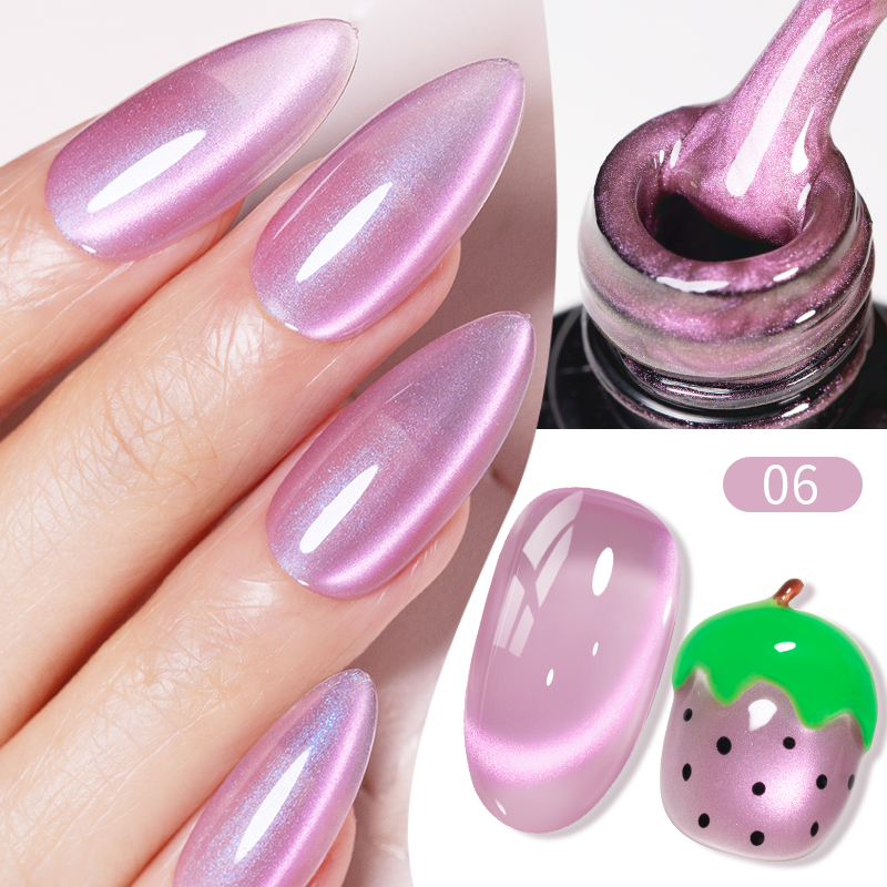 Nail Art Cat Eye Pink - AWStorG 7.5ML Flash Pure Lust Pink