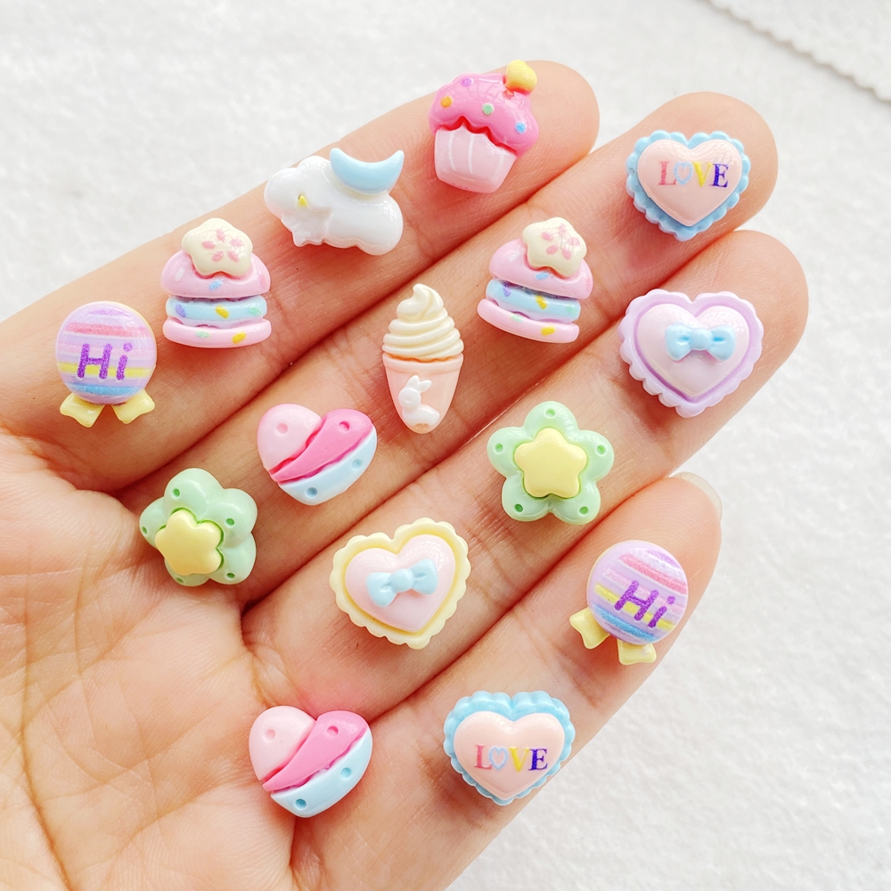 Nail Art Strawberry - 30pcs Resin Colorful 3D Cute Strawberry