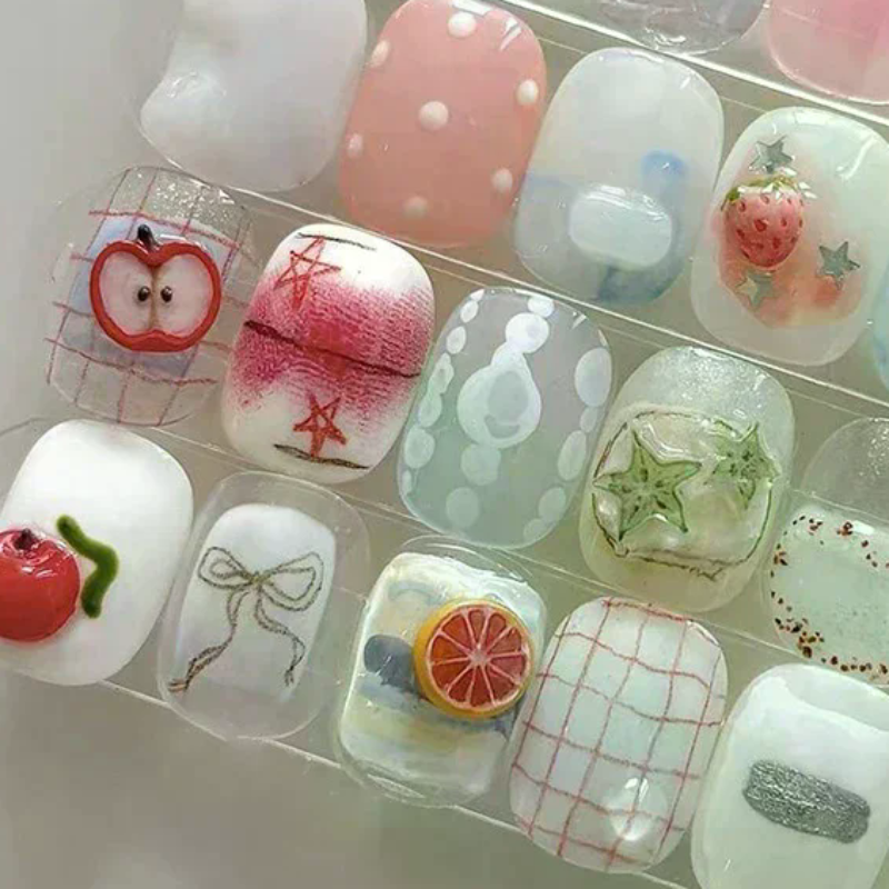 Nail Art Strawberry - Nail Silicone Mold Relief Fruit Strawberry