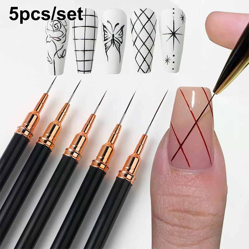 Nail Art Brush Set - 5 Pcs/Set Professional Nail Art Liner
