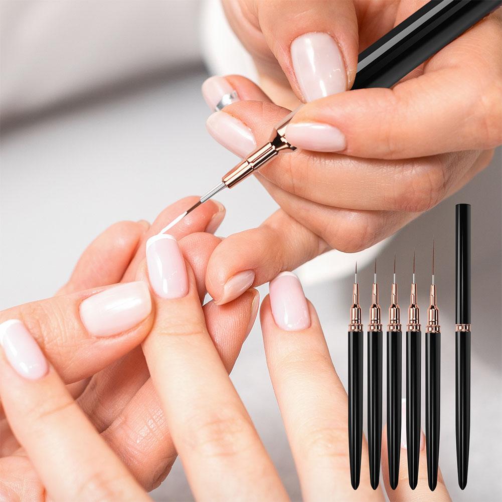 5PCS Nail Art Liner Brush Set  - Nail Art Brush Set ulasan dan harga