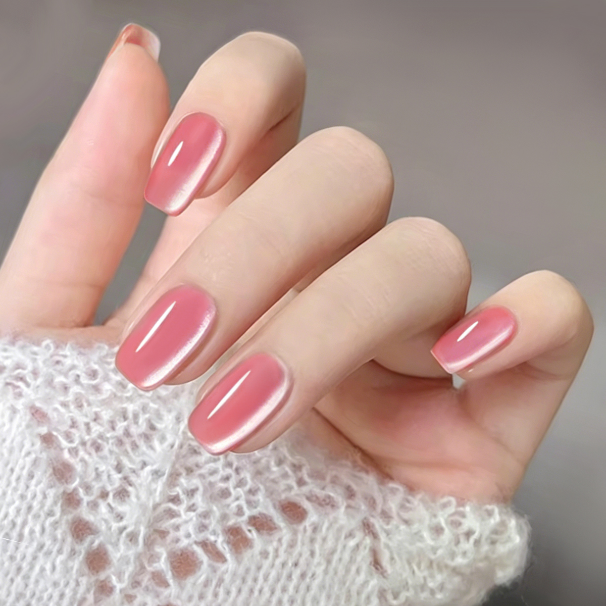 Mpow 1/2pcs 10ml Pink Cat Eye  - Nail Art Cat Eye Pink ulasan dan harga