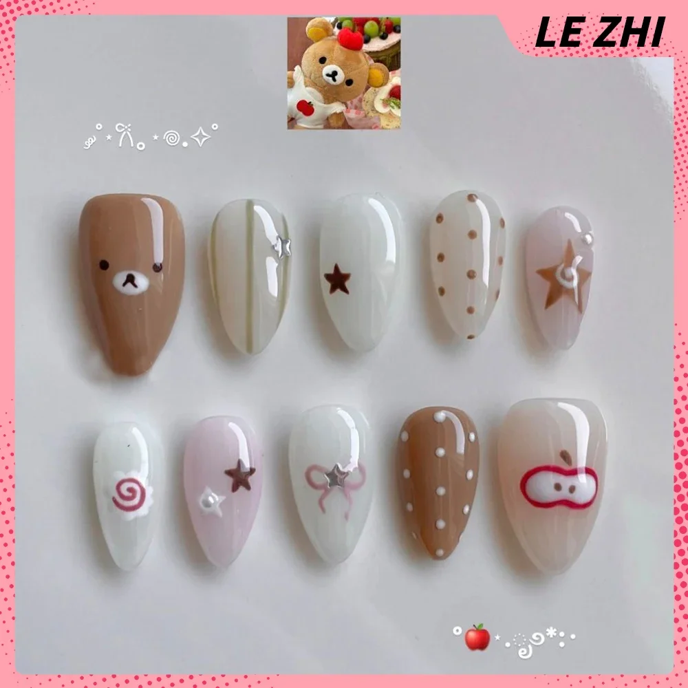 3D Kawaii Hand-Carved Rilakkum - Nail Art Strawberry ulasan dan harga