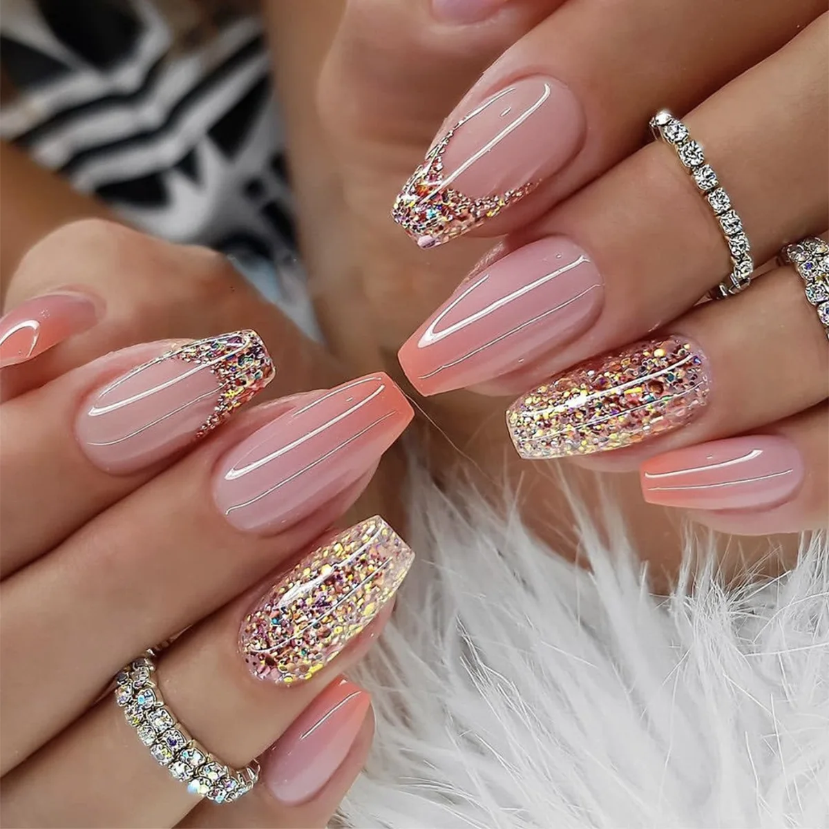 24Pcs/Set Solid Color Wearing  - Nail Art Simple ulasan dan harga