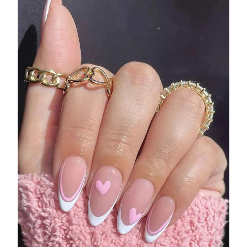 24pcs Gilded Flower Press on N - Nail Art Simple ulasan dan harga