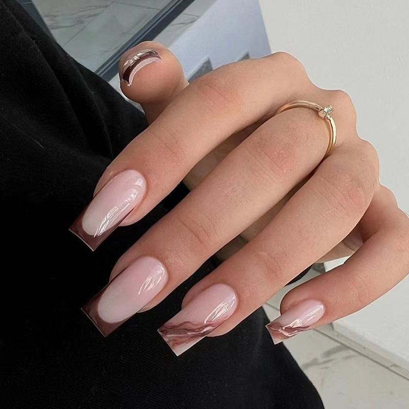 24pcs Simple French Tips Fake  - Nail Art Simple ulasan dan harga