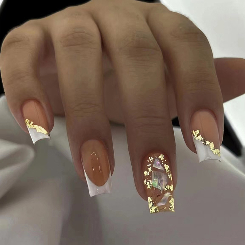 24Pcs French Color Simple Fash - Nail Art Simple ulasan dan harga