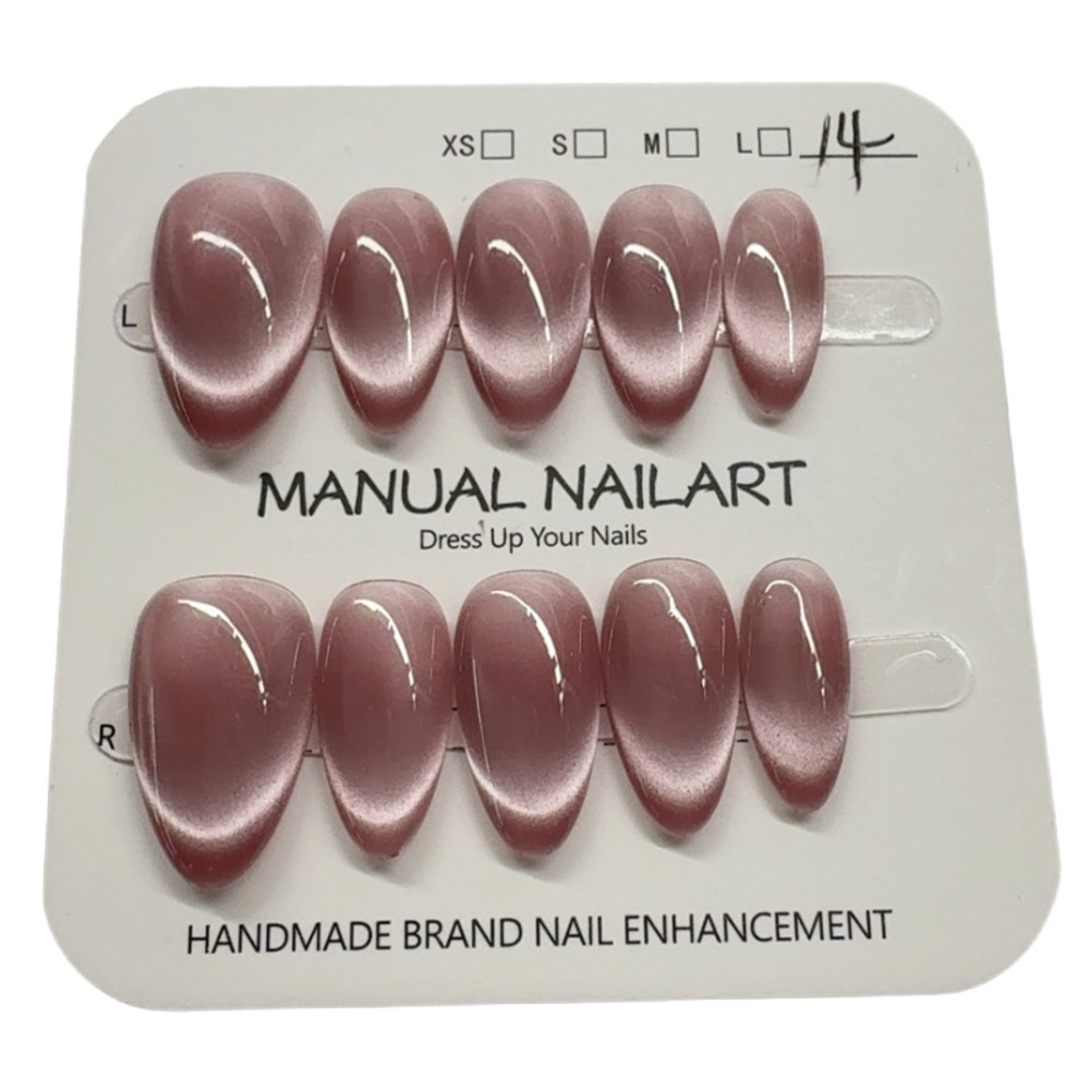 10pc French Almond Shape Cat's - Nail Art French Nails ulasan dan harga