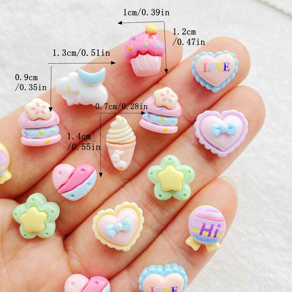 30pcs Resin Colorful 3D Cute S - Nail Art Strawberry ulasan dan harga