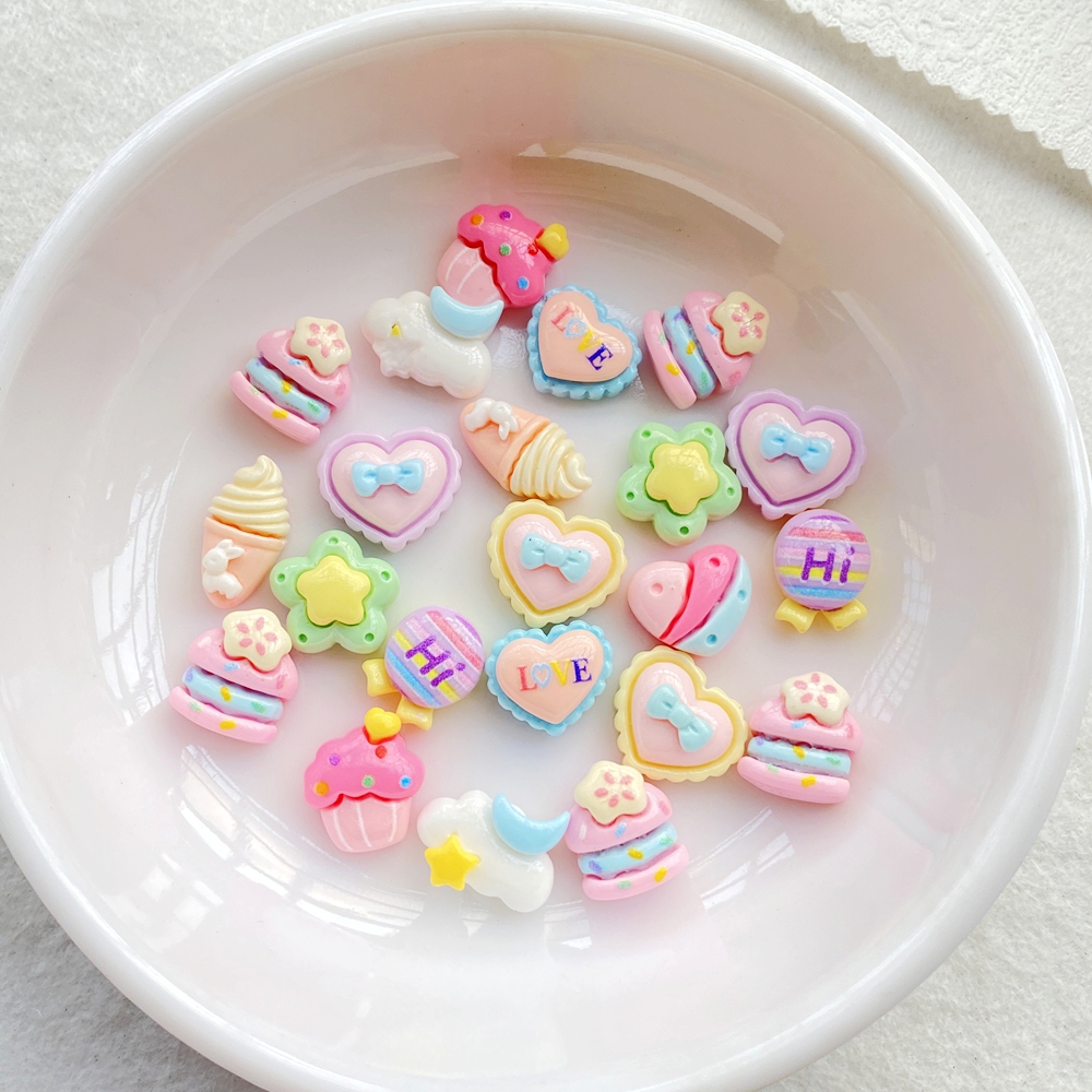 30pcs Resin Colorful 3D Cute S - Nail Art Strawberry ulasan dan harga