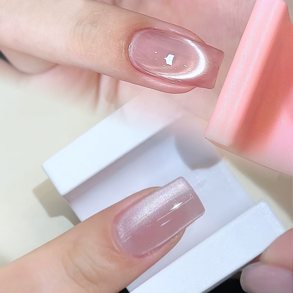 5D U-shaped French Cat Eye Nai - Nail Art Cat Eye Pink ulasan dan harga