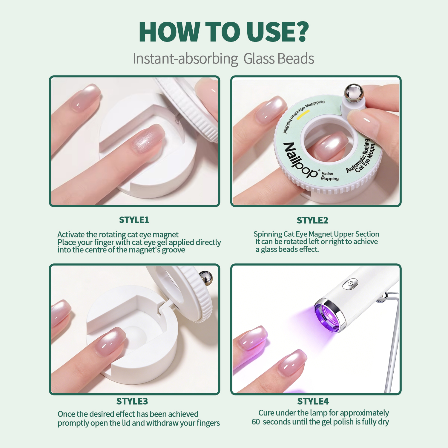 Nailpop Automatic Rotating Cat - Nail Art Cat Eye Pink ulasan dan harga