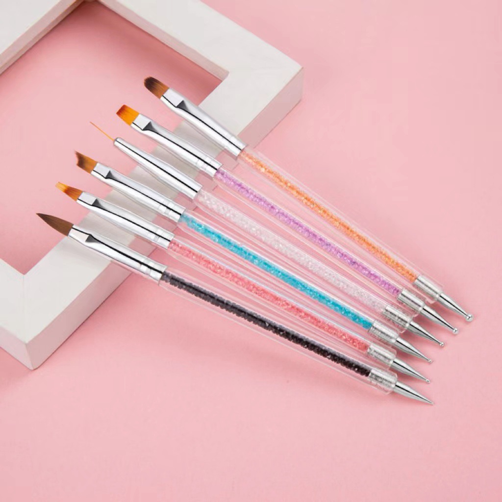 Dual-ended Acrylic Nail Art Br - Nail Art Brush Set ulasan dan harga