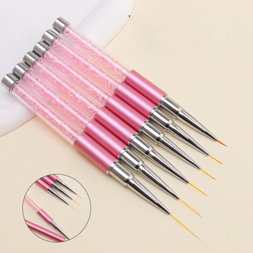6pcs/Set Acrylic French Stripe - Nail Art Brush Set ulasan dan harga