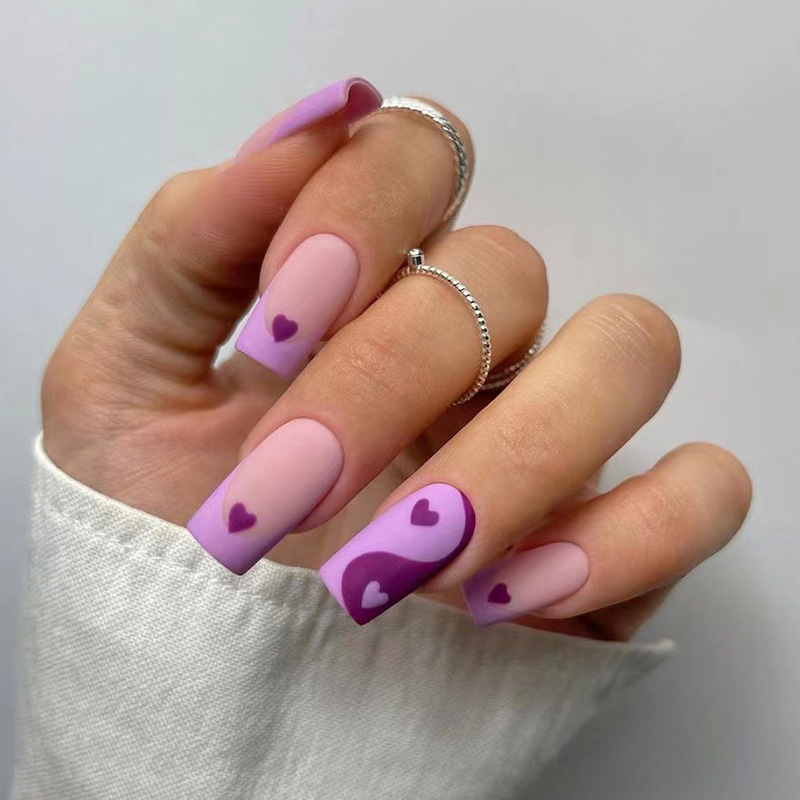 24Pcs Short Ballet Wearable Bl - Nail Art Simple ulasan dan harga