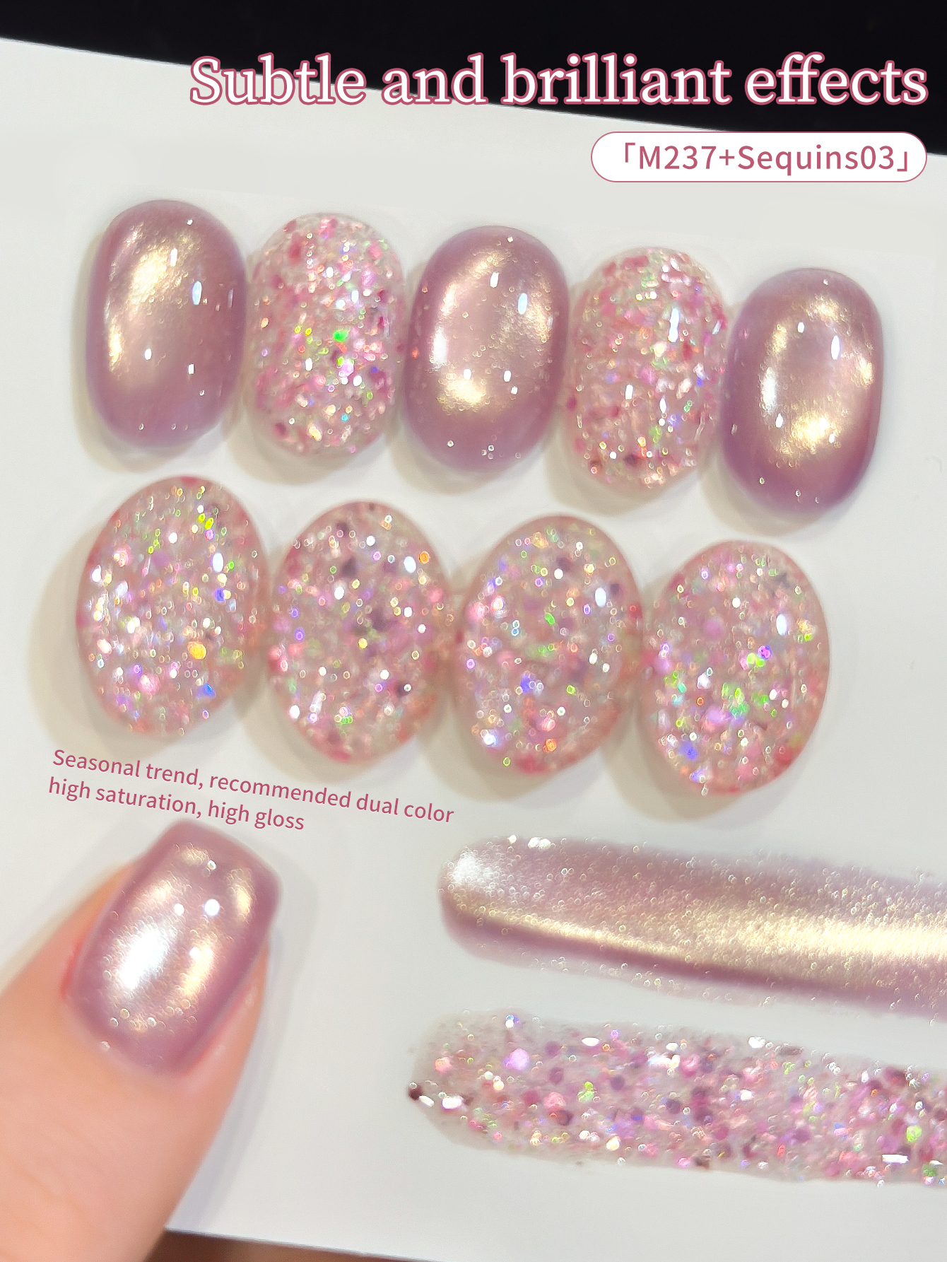 XEIJAYI 2Pcs 15ML Pink Cat Eye - Nail Art Cat Eye Pink ulasan dan harga