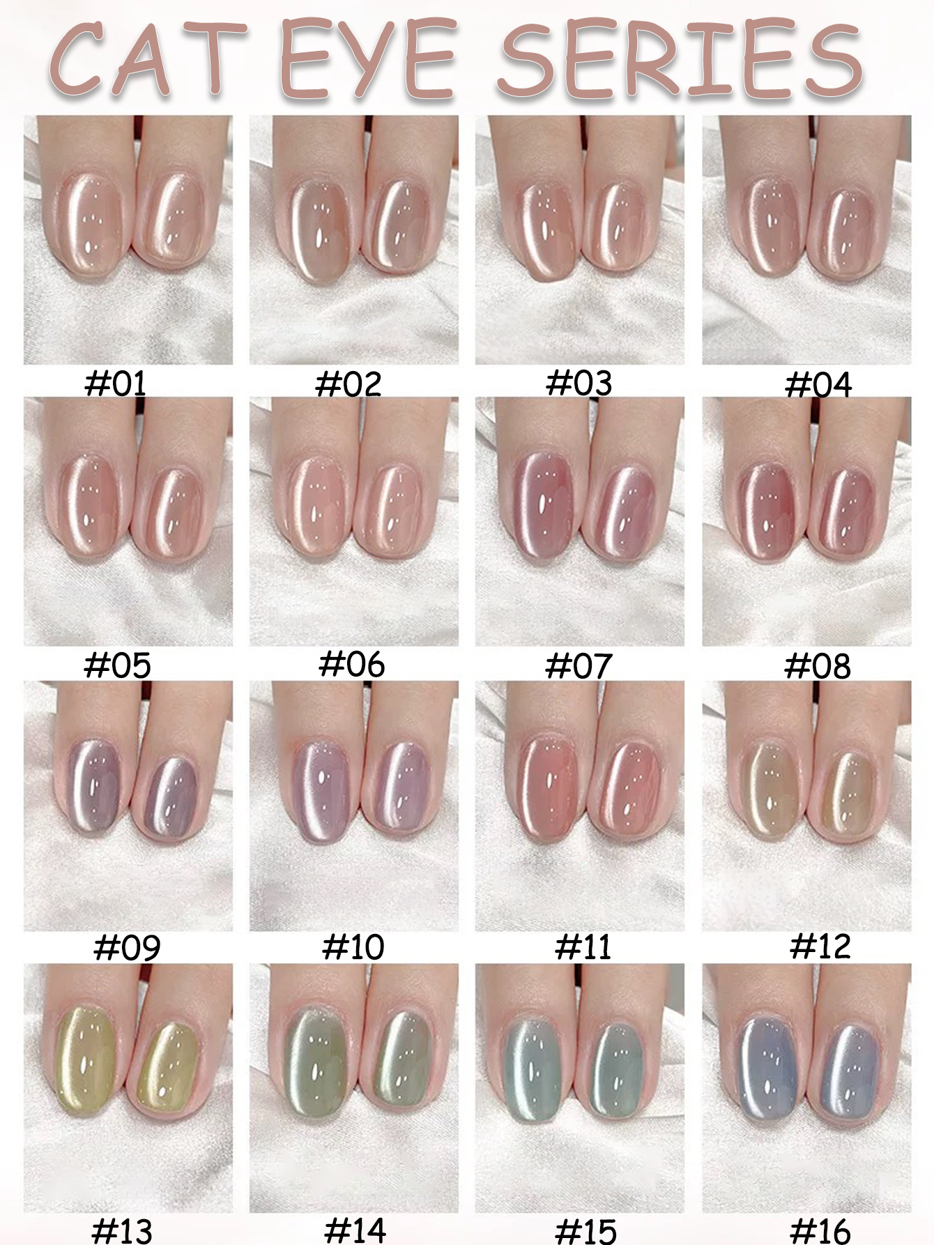 1-24pcs WS Spring Summer Ice T - Nail Art Cat Eye Pink ulasan dan harga