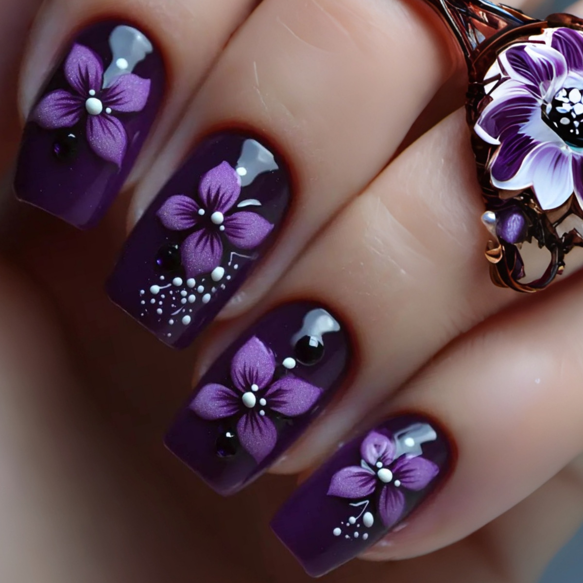 Medium square fake nails for w - Nail Art French Nails ulasan dan harga