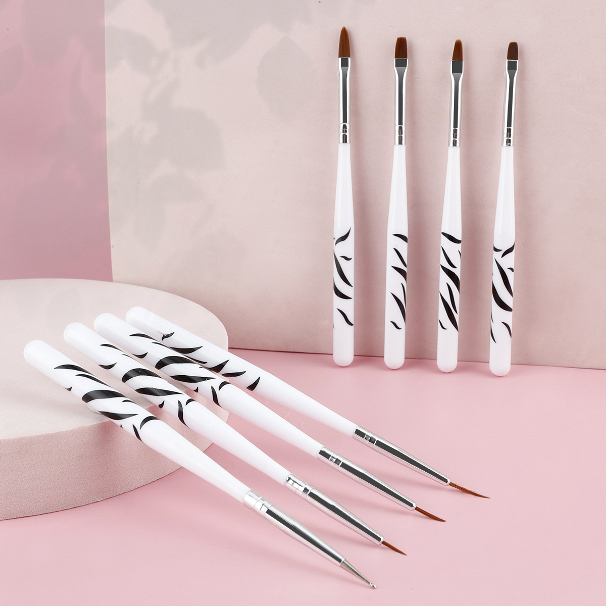 Zebra Handle Nail Brush Set Fo - Nail Art Zebra Design ulasan dan harga