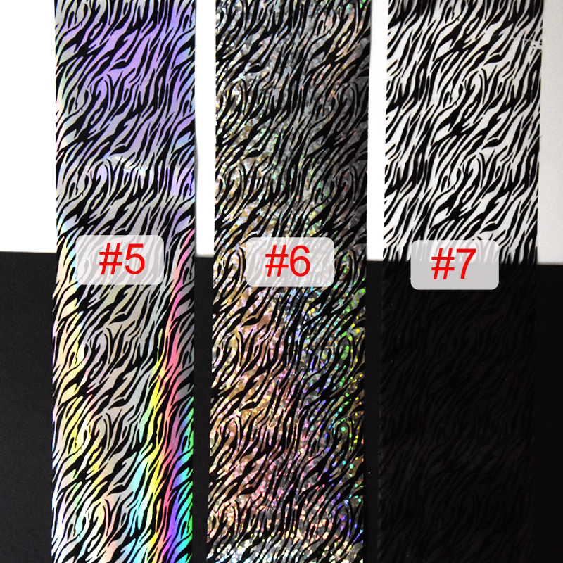 100meters/roll Holographic Nai - Nail Art Zebra Design ulasan dan harga