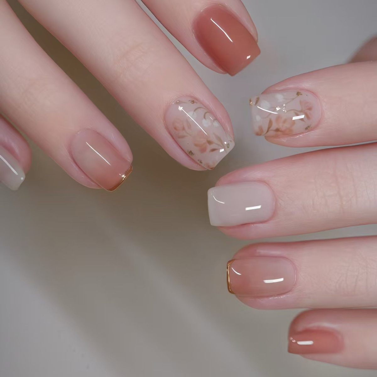 24Pcs Short Square Ballet Pres - Nail Art Strawberry ulasan dan harga