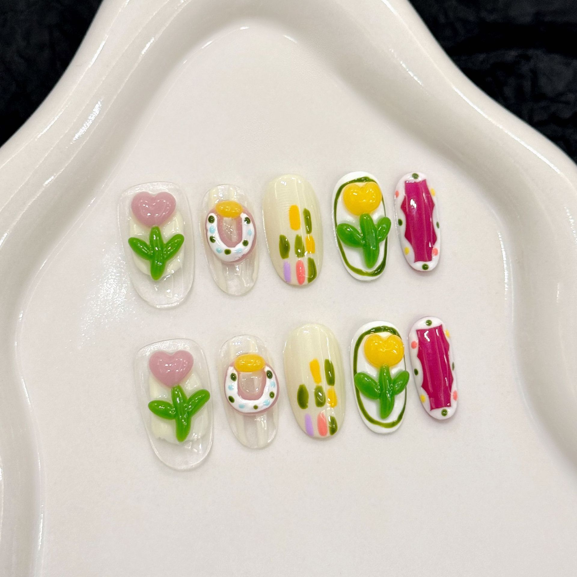 10pcs Handmade Press on Nails  - Nail Art Strawberry ulasan dan harga