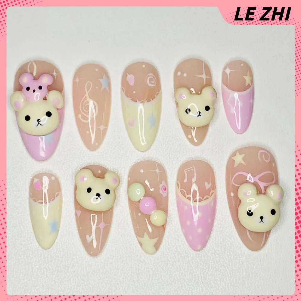 3D Handmade Rilakkuma Press On - Nail Art Strawberry ulasan dan harga