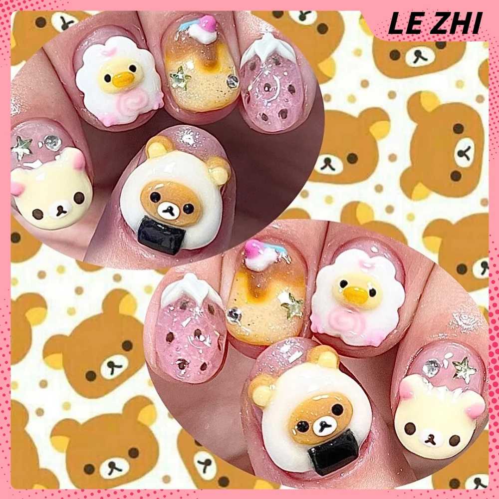 3D Handmade Rilakkuma Press On - Nail Art Strawberry ulasan dan harga