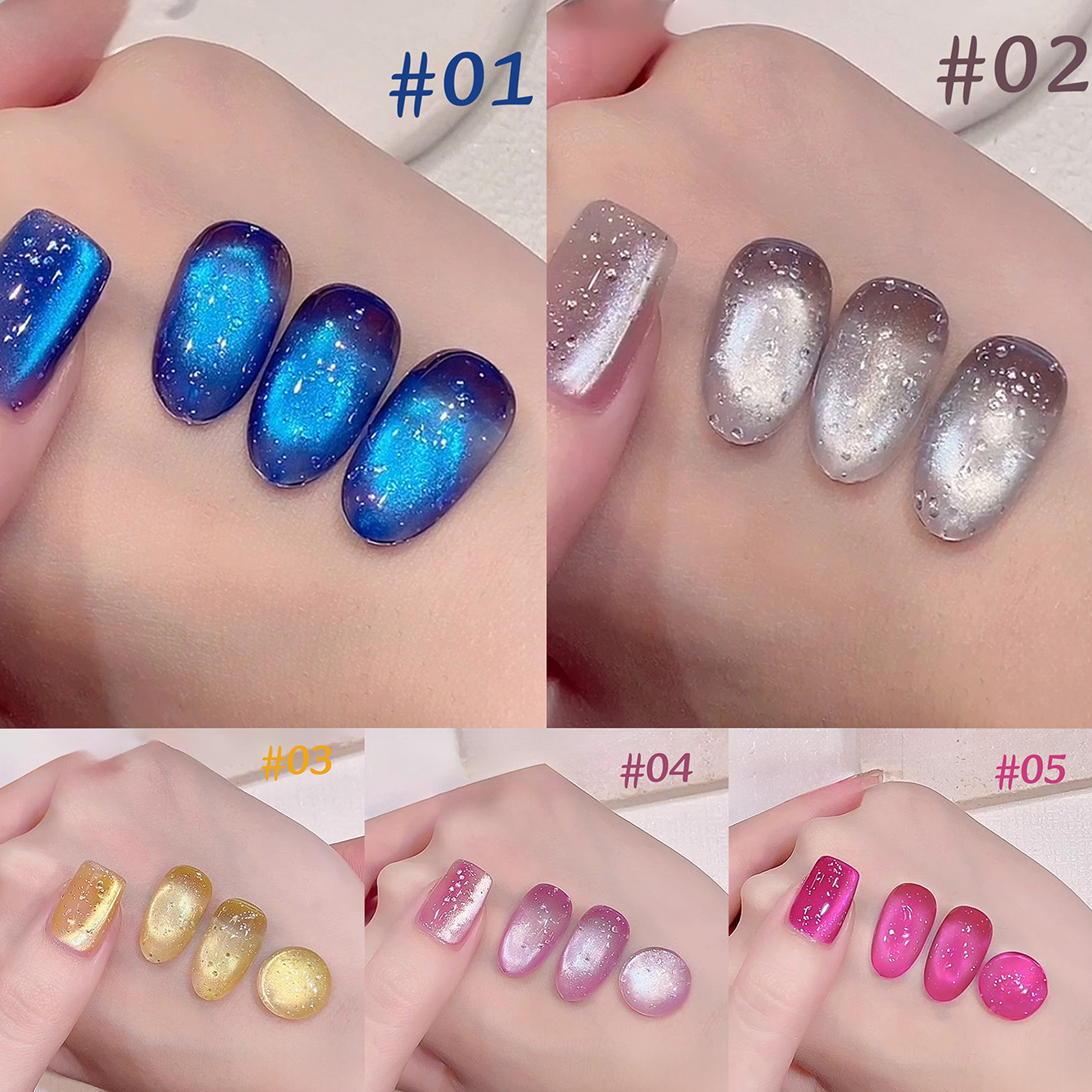 1pcs PSK 2026 Summer New Ocean - Nail Art Cat Eye Pink ulasan dan harga