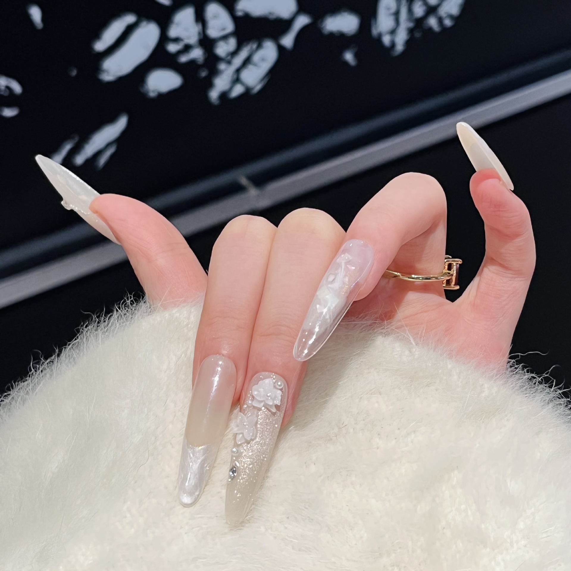 Press On Nails 10PCS Purple Fa - Nail Art Glitter ulasan dan harga