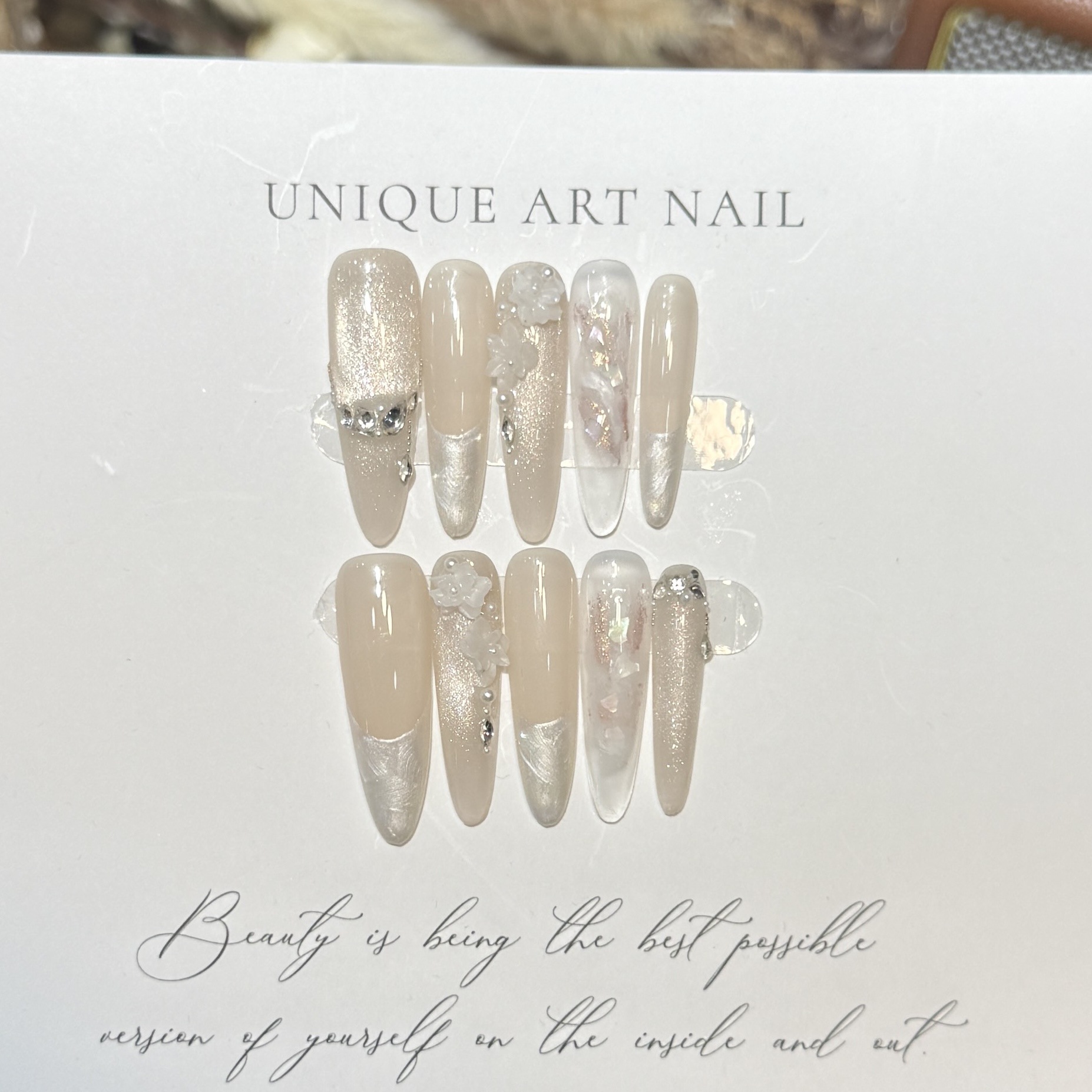 Press On Nails 10PCS Purple Fa - Nail Art Glitter ulasan dan harga