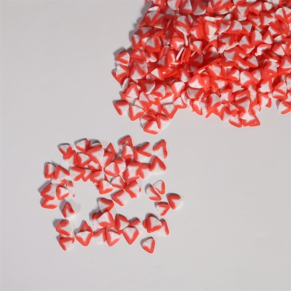 Red white strawberry shaped sl - Nail Art Strawberry ulasan dan harga