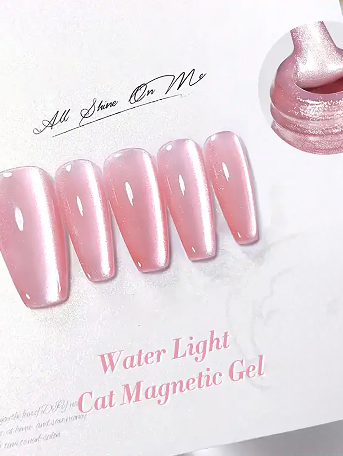 TC 1Pcs Summer New Pink Peach  - Nail Art Cat Eye Pink ulasan dan harga
