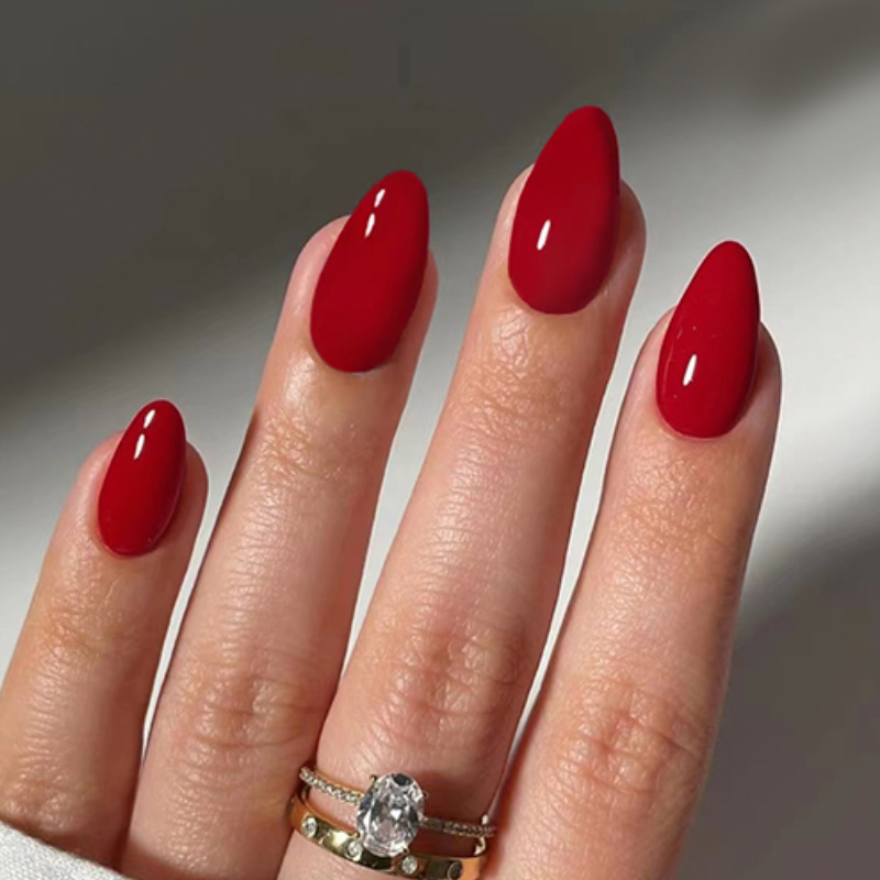 24pcs Solid Color False Nails  - Nail Art Simple ulasan dan harga