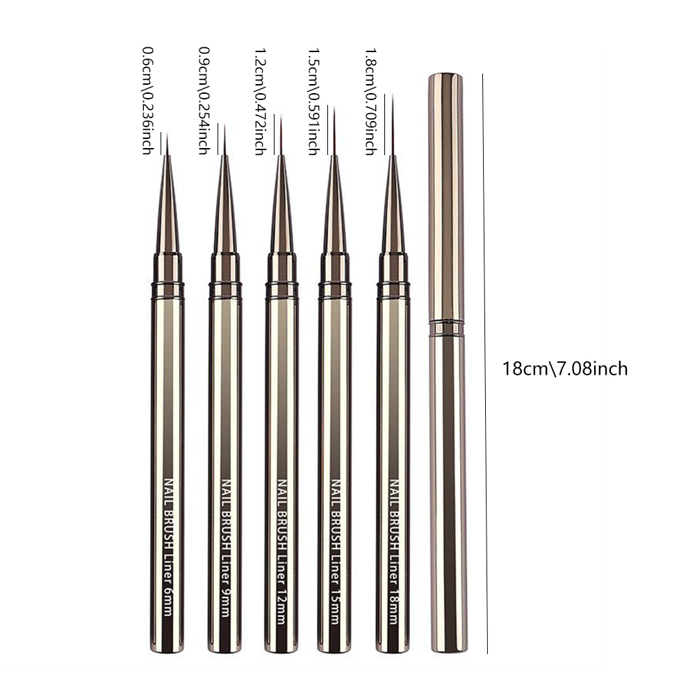 5-Piece Professional Nail Art  - Nail Art Brush Set ulasan dan harga
