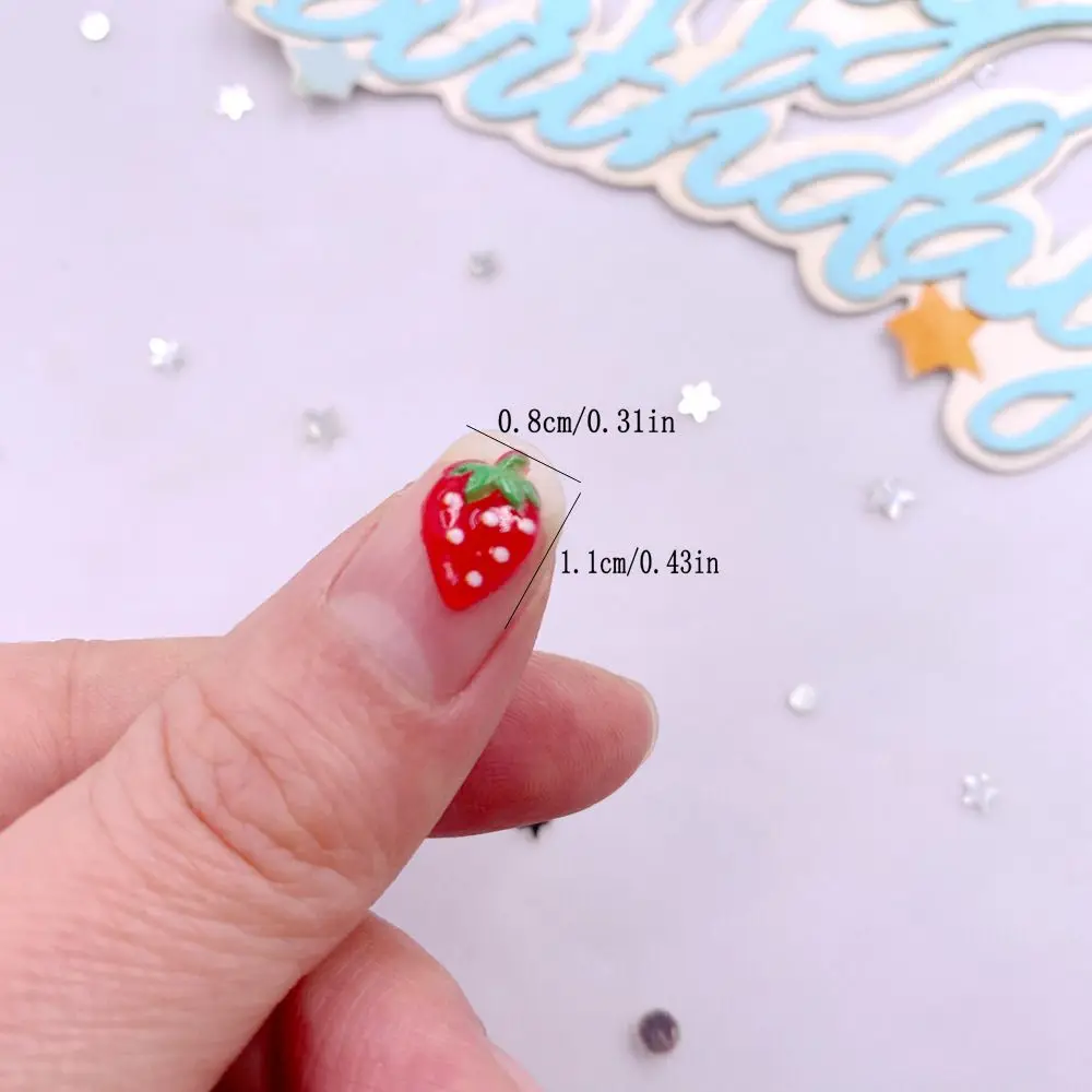 60Pcs Glitter Resin Colorful M - Nail Art Strawberry ulasan dan harga