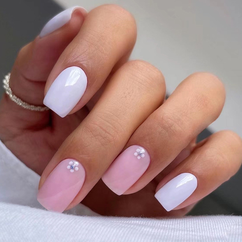 24pcs Solid Color Full Cover N - Nail Art Simple ulasan dan harga