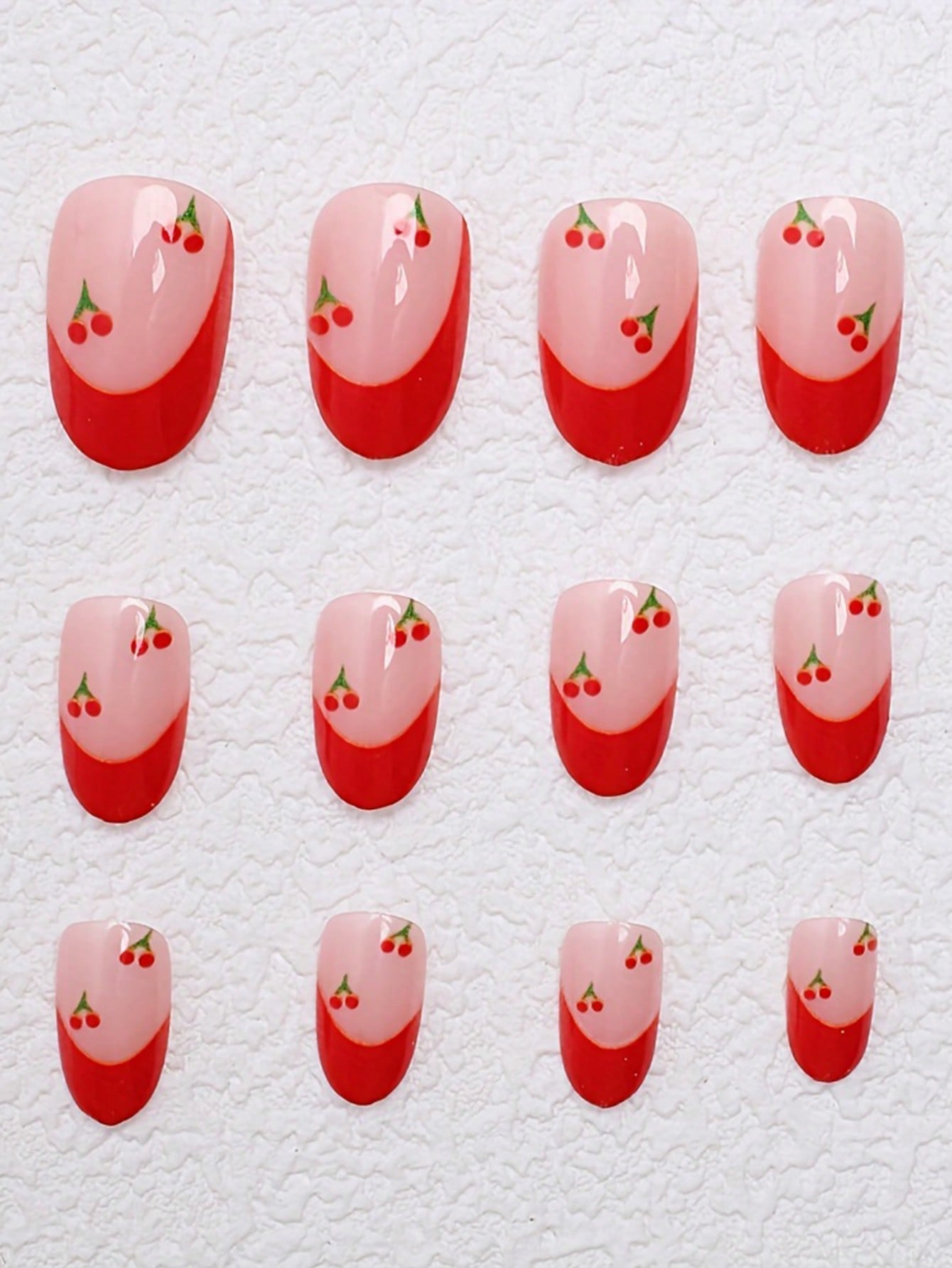 24pcs French Sakura Press On N - Nail Art French Nails ulasan dan harga