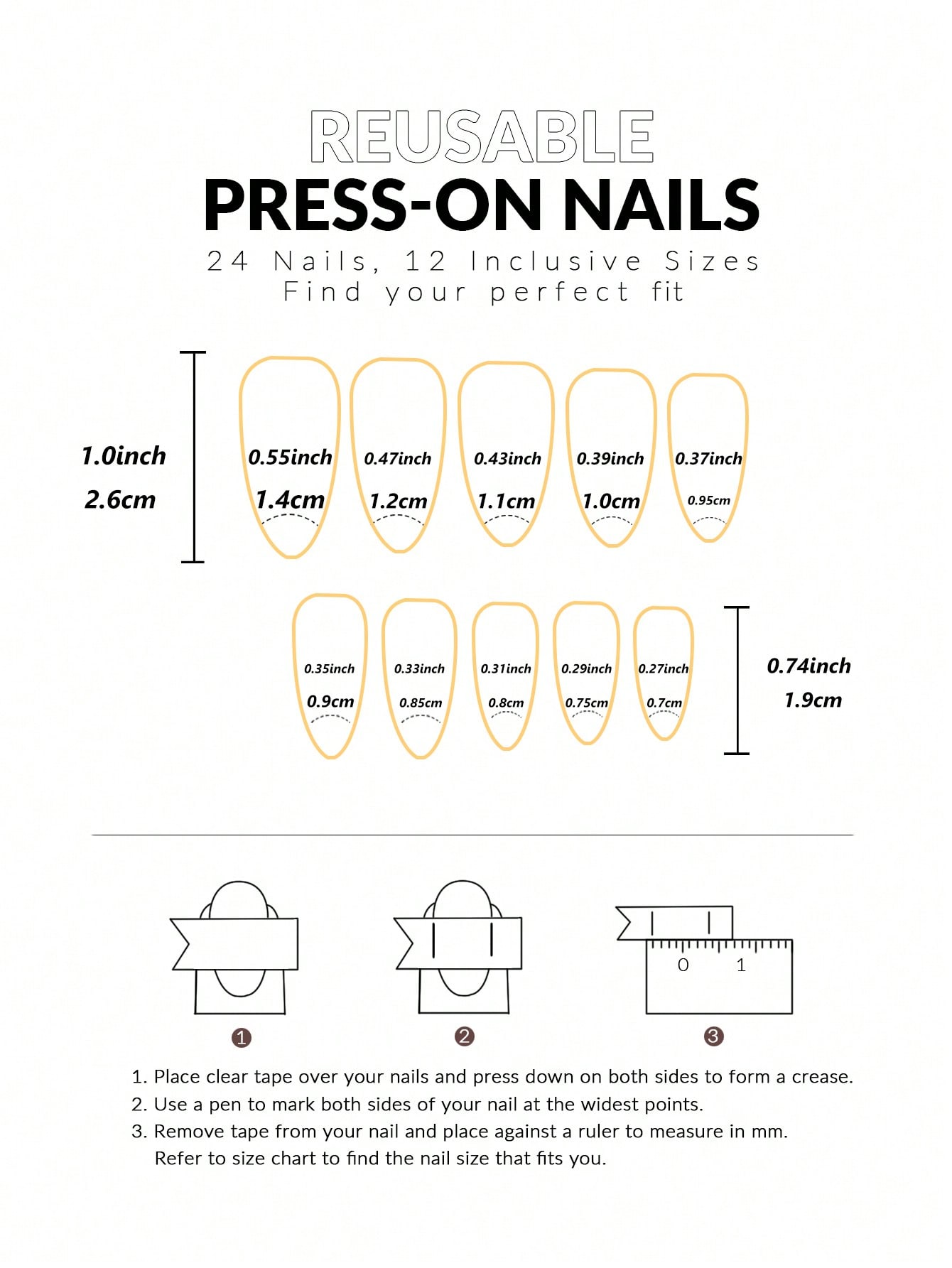 24pcs French Sakura Press On N - Nail Art French Nails ulasan dan harga