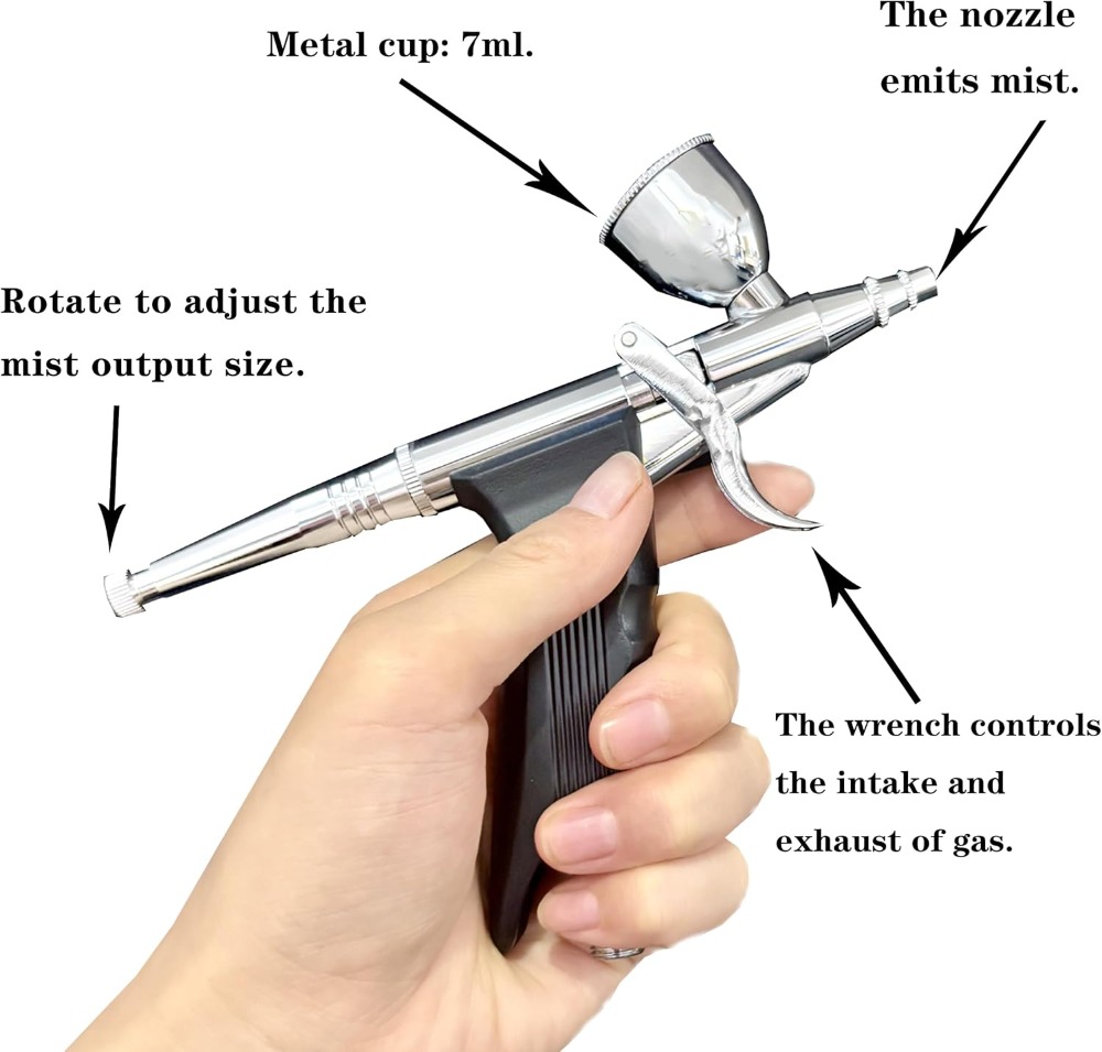 Portable Cordless Airbrush Kit - Nail Art Brush Set ulasan dan harga