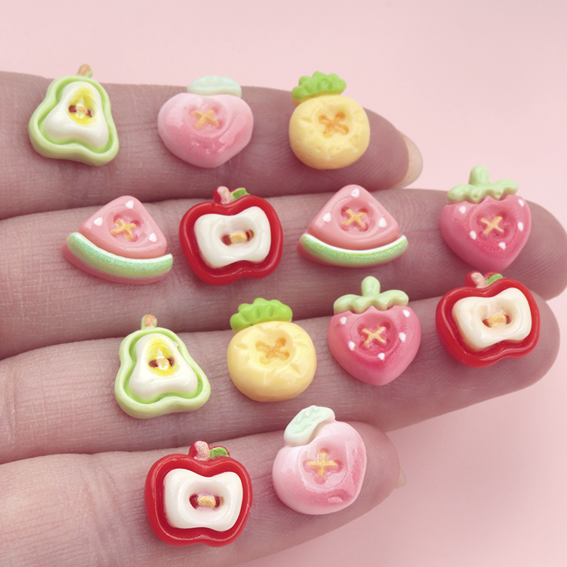 50/500pcs Mini Simulated Fruit - Nail Art Strawberry ulasan dan harga