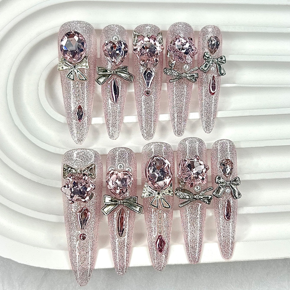 Luxury Pink Cat Eye Glitter St - Nail Art Cat Eye Pink ulasan dan harga