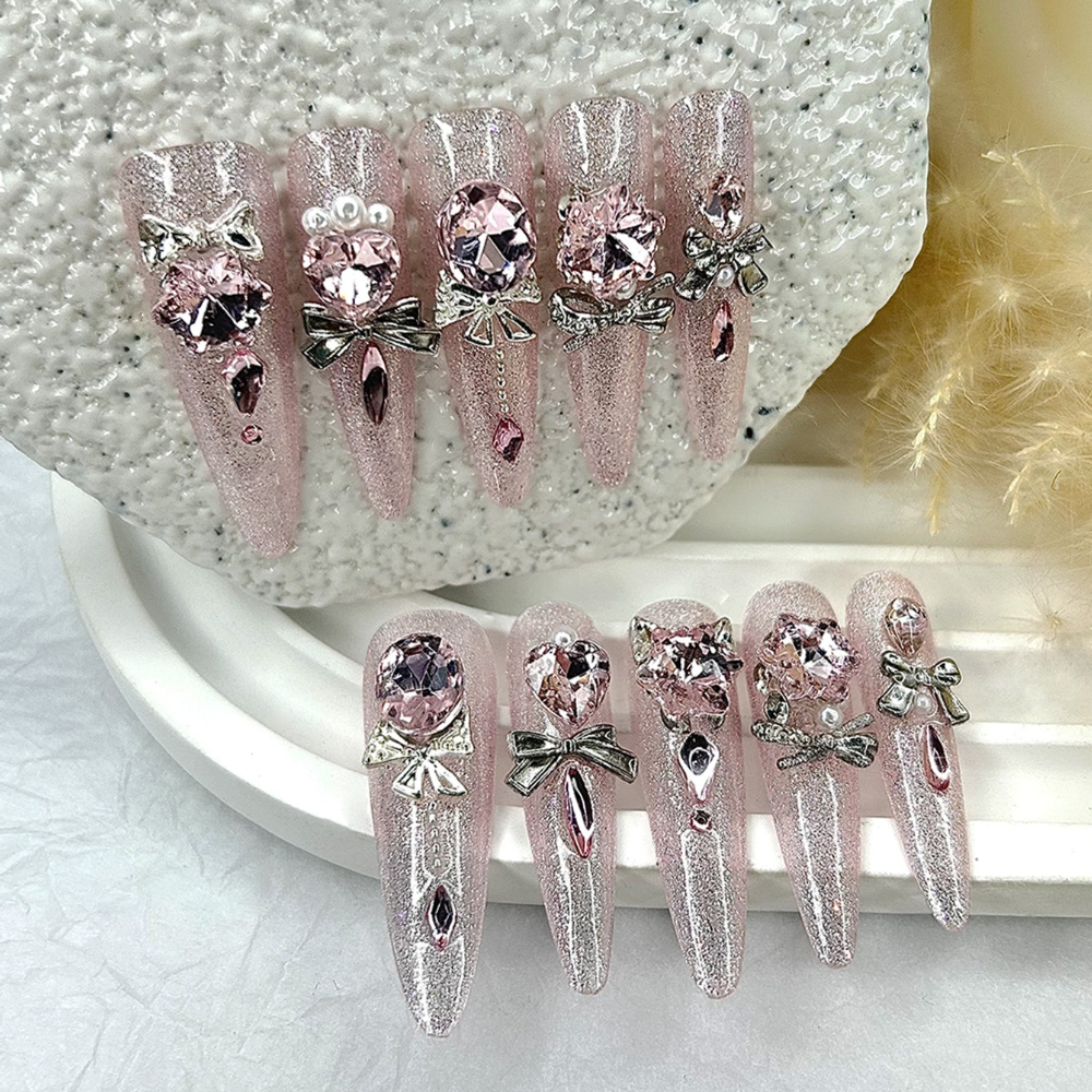 Luxury Pink Cat Eye Glitter St - Nail Art Cat Eye Pink ulasan dan harga
