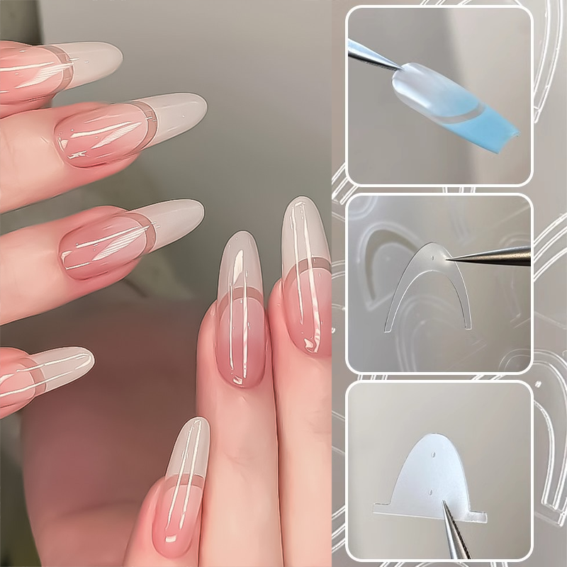 1pcs French Tip Guide Hollow G - Striping Tape Nail ulasan dan harga
