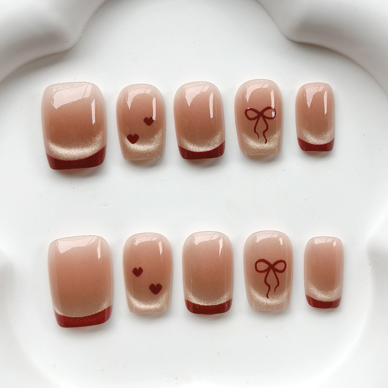 10Pcs French Style Cute Sweeth - Nail Art French Nails ulasan dan harga