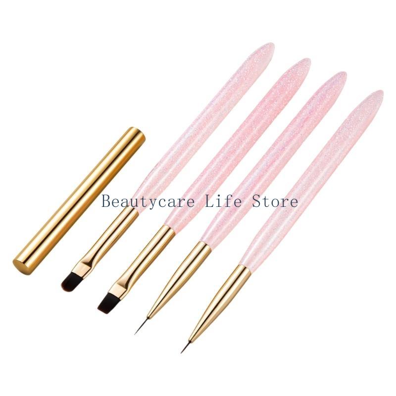652C 4pcs Nails Art Brushes Se - Nail Art Brush Set ulasan dan harga