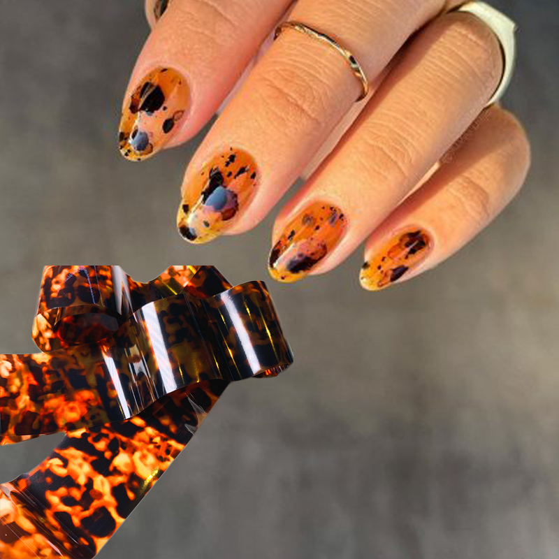 1roll 100CM*4CM Tortoise Shell - Nail Art Zebra Design ulasan dan harga