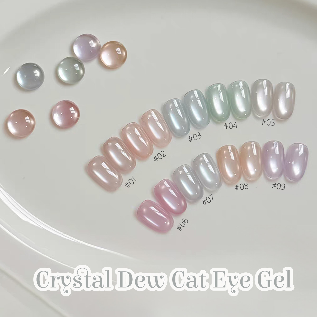 SHAKA 1-9PCS Ice Transparent C - Nail Art Cat Eye Pink ulasan dan harga