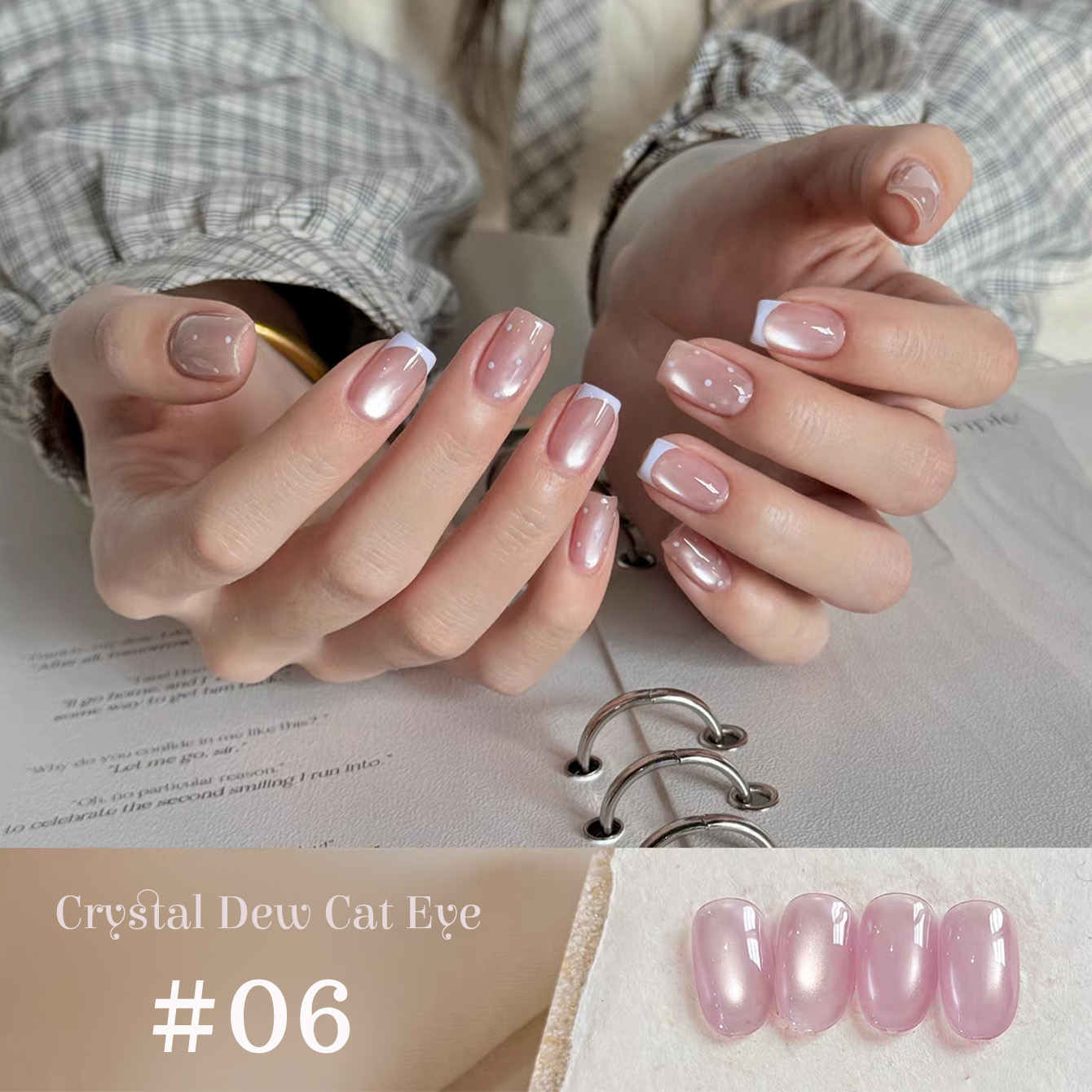 SHAKA 1-9PCS Ice Transparent C - Nail Art Cat Eye Pink ulasan dan harga