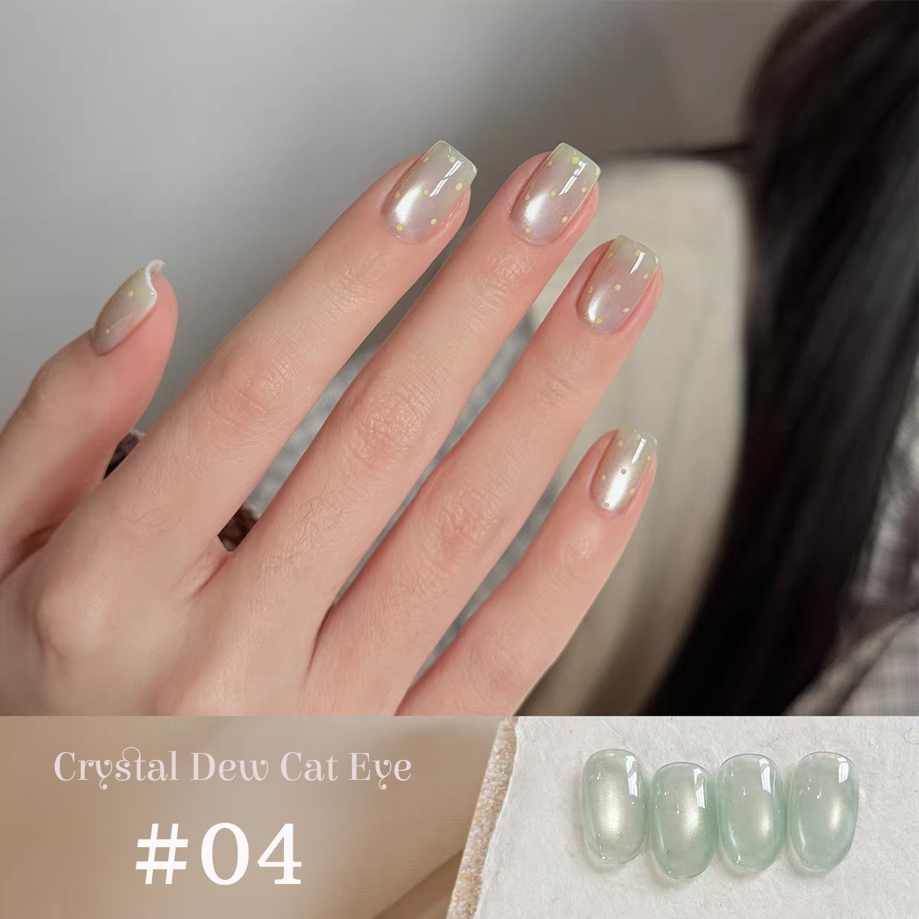 SHAKA 1-9PCS Ice Transparent C - Nail Art Cat Eye Pink ulasan dan harga